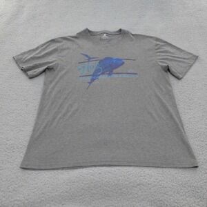 Huk Performance Fishing T-Shirt Mens 2XL Gray Mahi Mahi Graphic Cotton